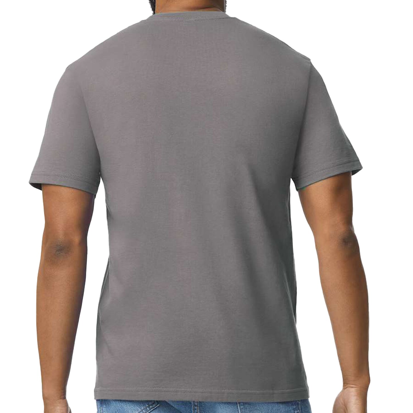Gildan Men's Softstyle Midweight T-Shirt, Short Sleeve Blank for DIY Printing & Craft, Charcoal S–4XL