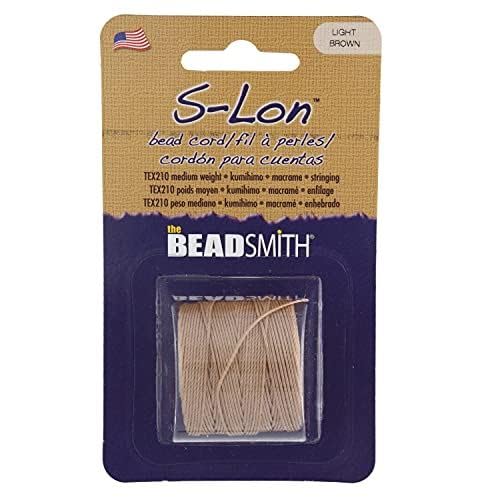 The Beadsmith S-Lon Bead Cord – .5 mm Twisted Nylon Cord for Stringing