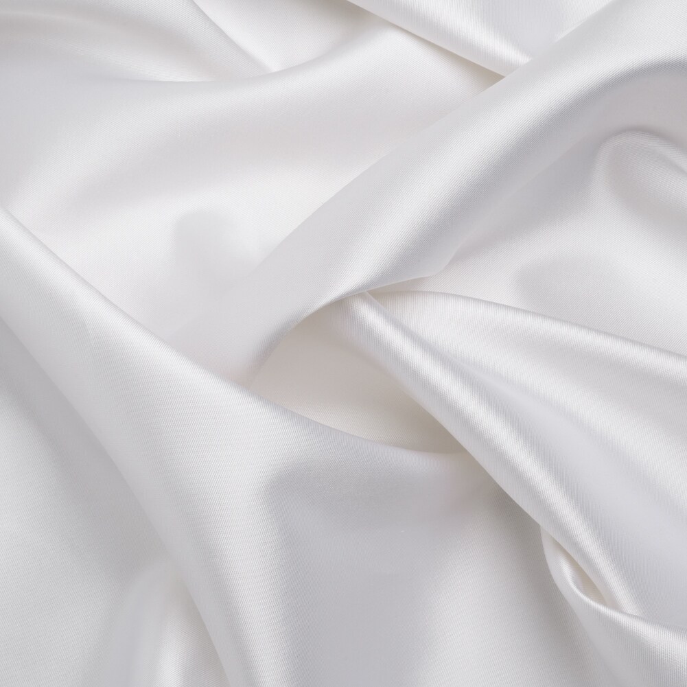 1 Yard Bright White Silk Wool Twill Premium Collection Soft 59 inch Width