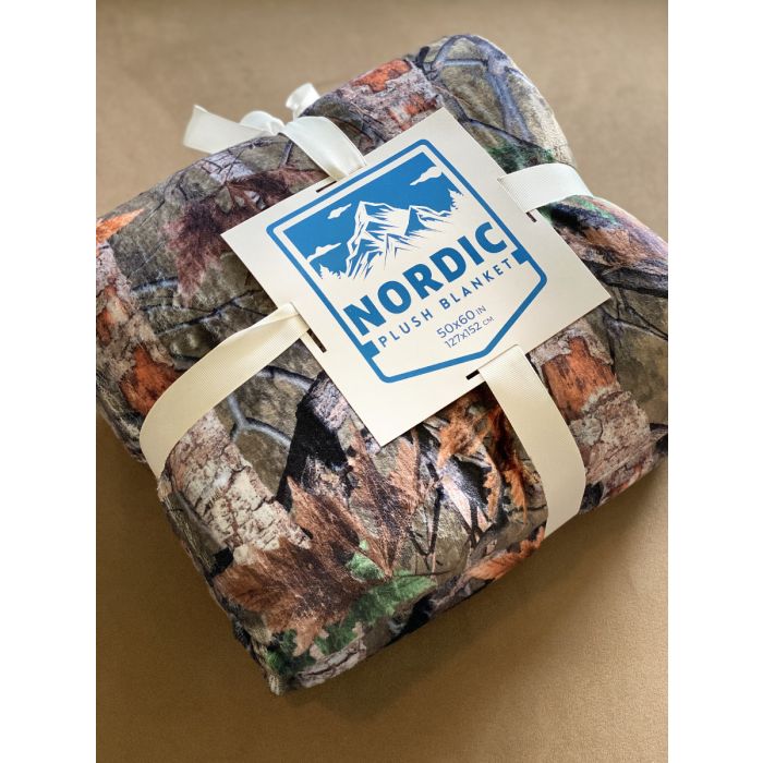 Forest Camouflage Plush Throw Blanket