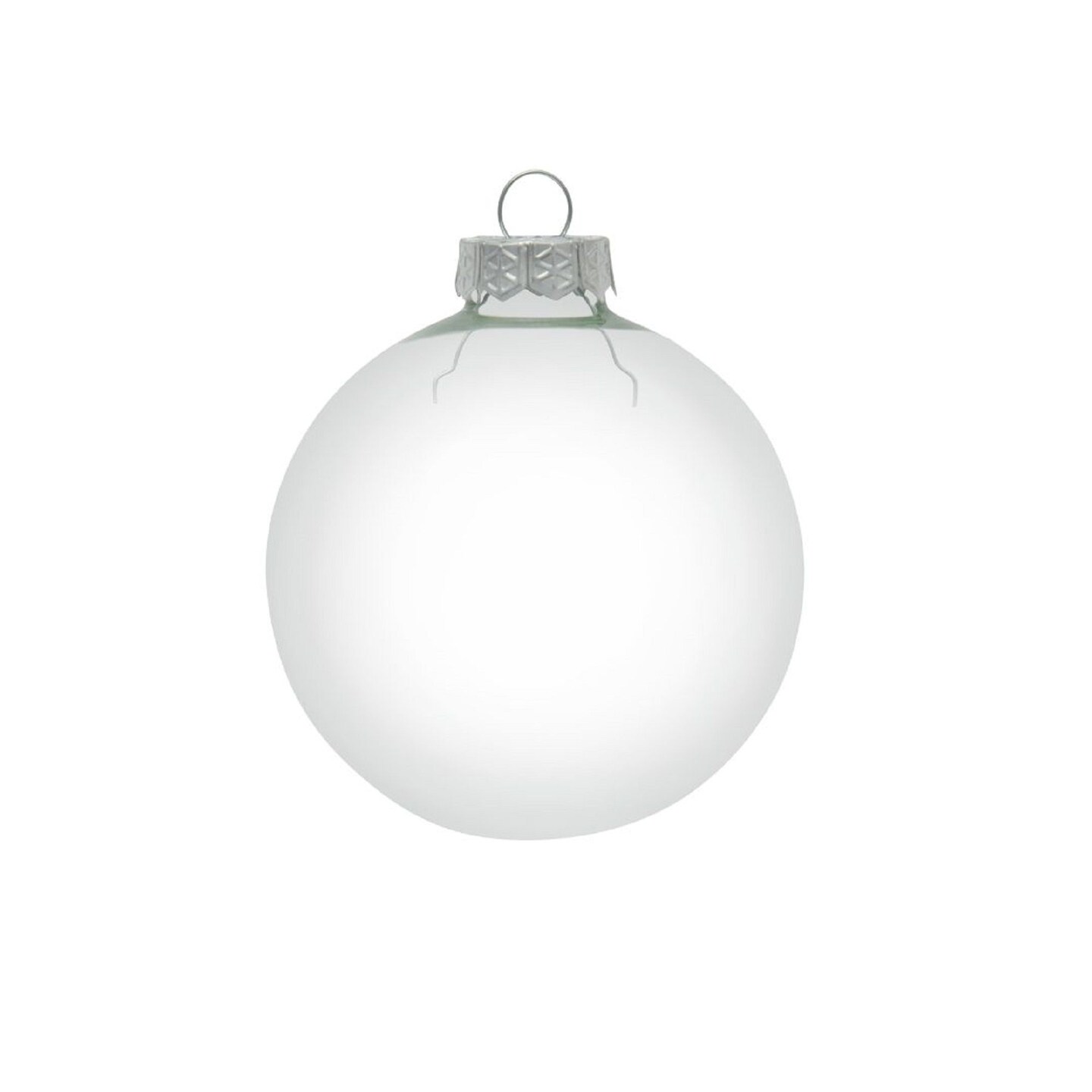 Whitehurst Transparent Glass Christmas Ball Ornaments - 3.25" (80mm) - Clear - 8ct