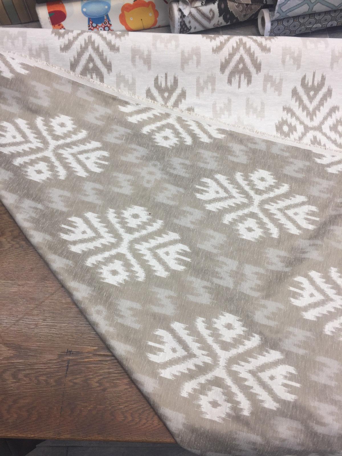 1 Yard Khaki Cotton Polyester Jacquard Upholstery Drapery Durable Home Decor Fabric