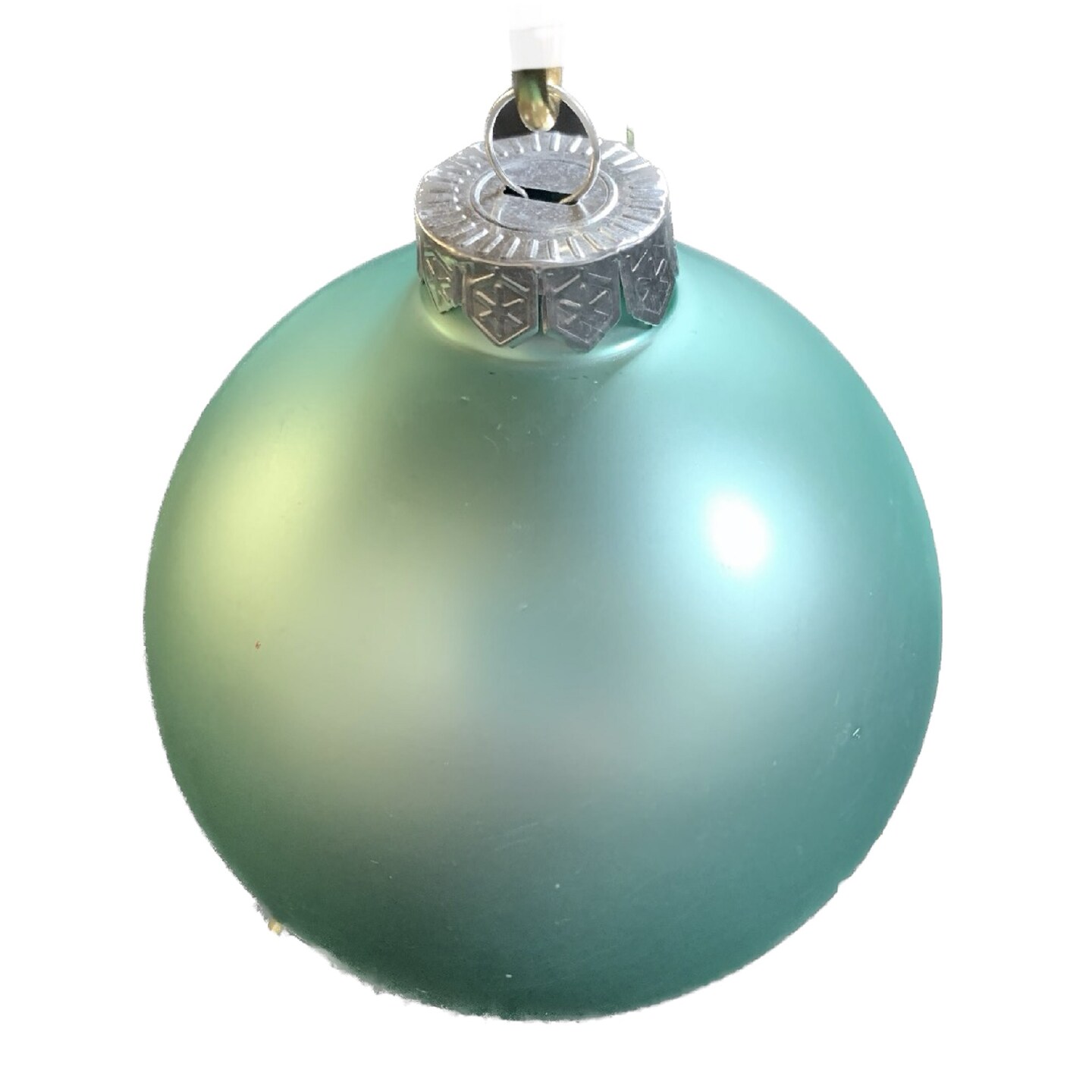 Whitehurst Small Matte Finish Glass Christmas Ball Ornaments - 2" (50mm) - Sea Foam Green - 28ct