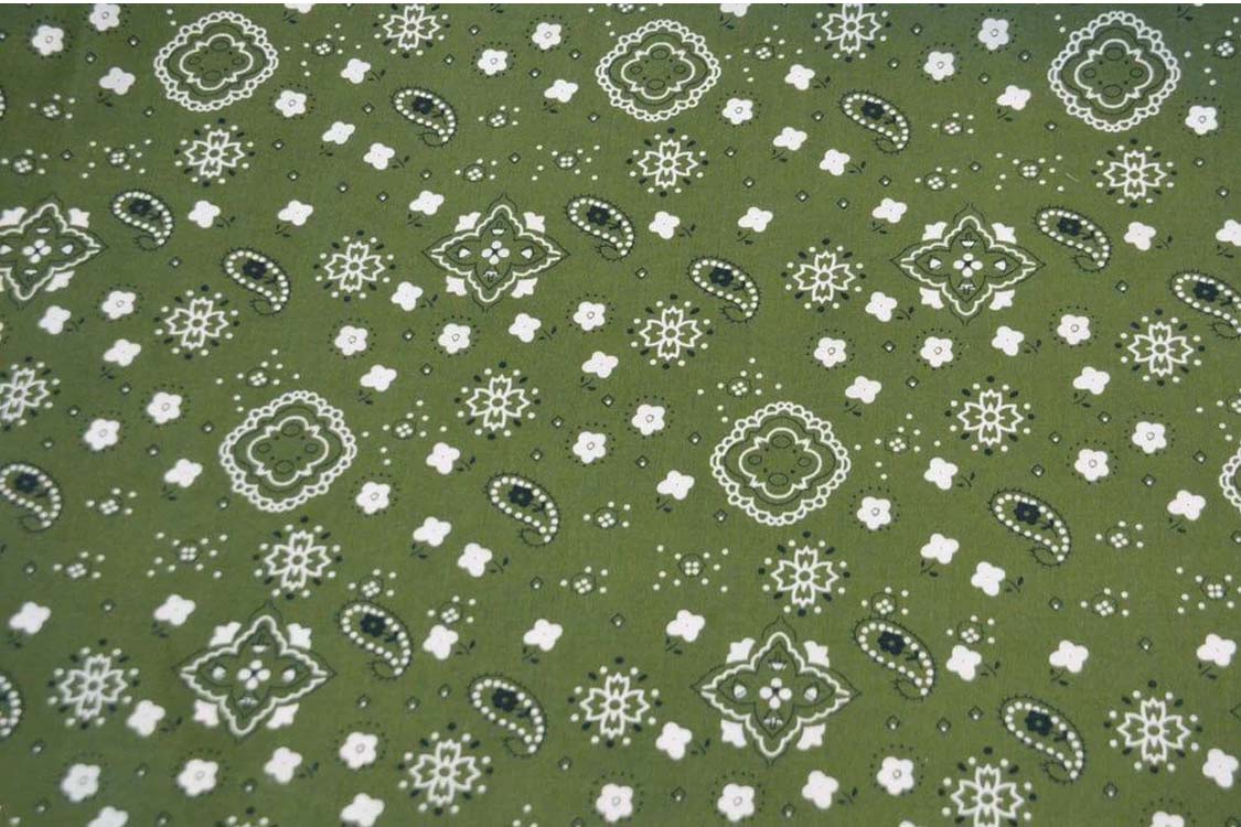 1 Yard Bandana Cotton Print Bandanna Fabric Multiple Colors Fabric