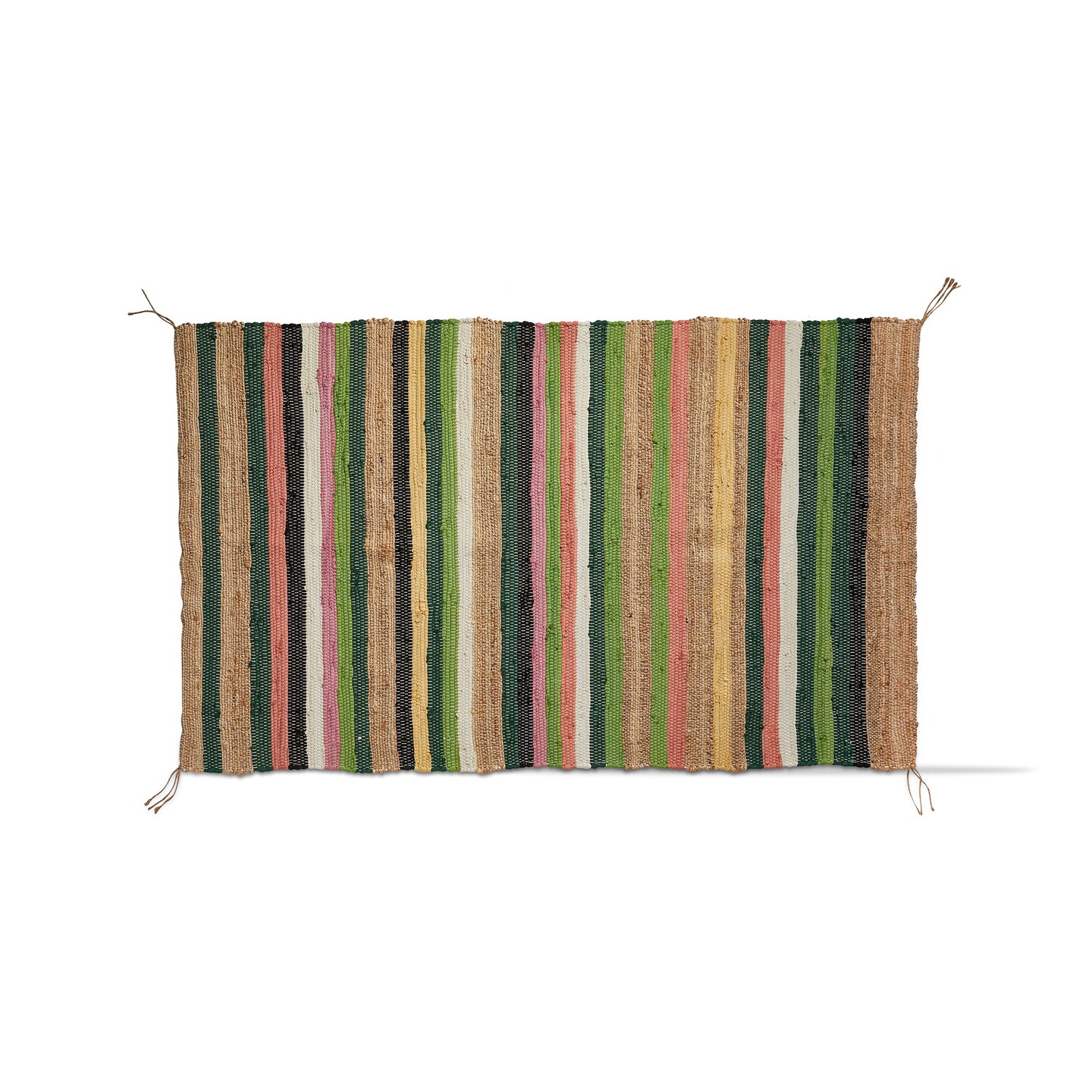 Makena Chindi Rug Green Multi Cotton Indoor Rug 24L x 36W inches