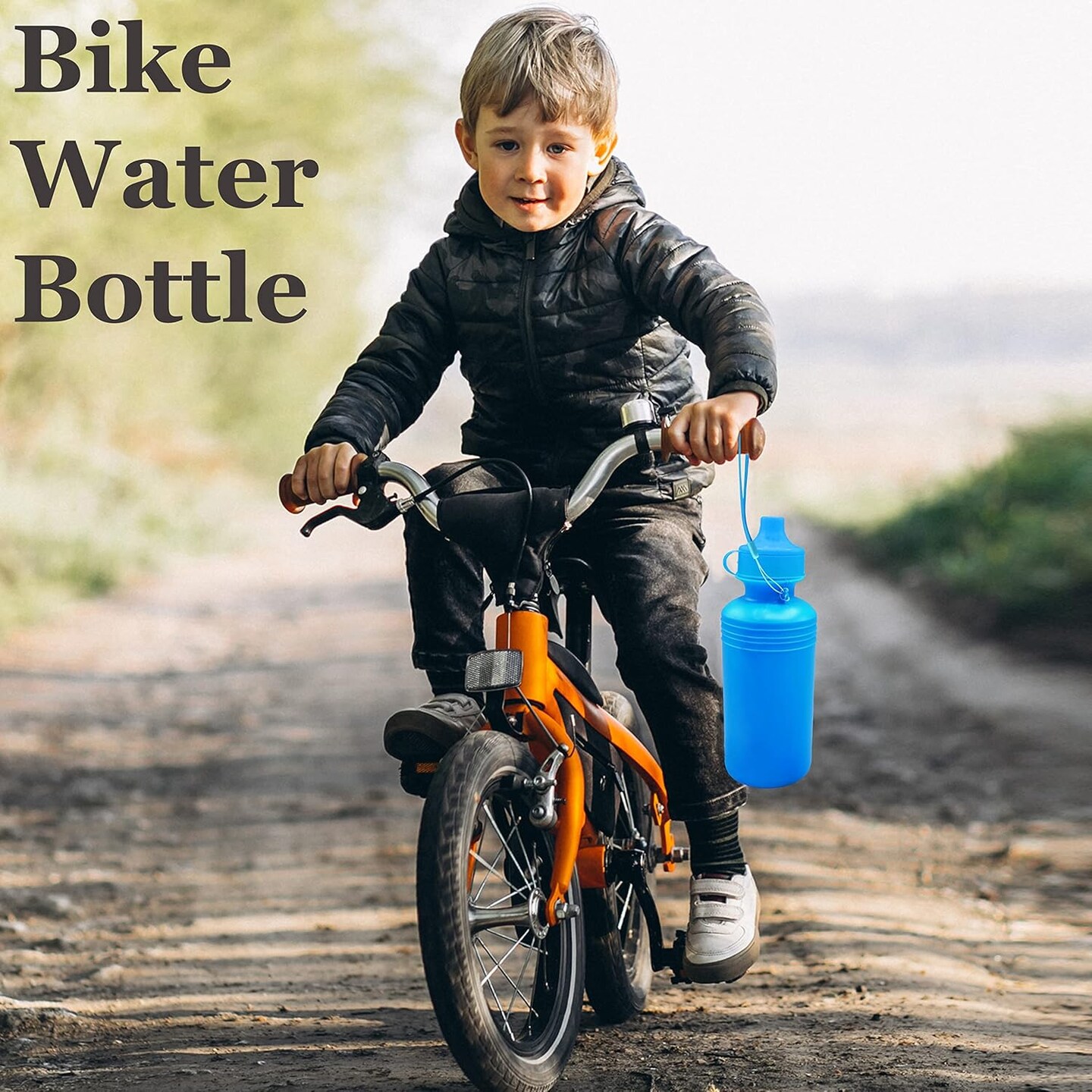 4E&#x27;s Novelty 4 Pack Kids Water Bottles 18oz &#x2013; BPA-Free, Reusable Plastic Bottles with Strap