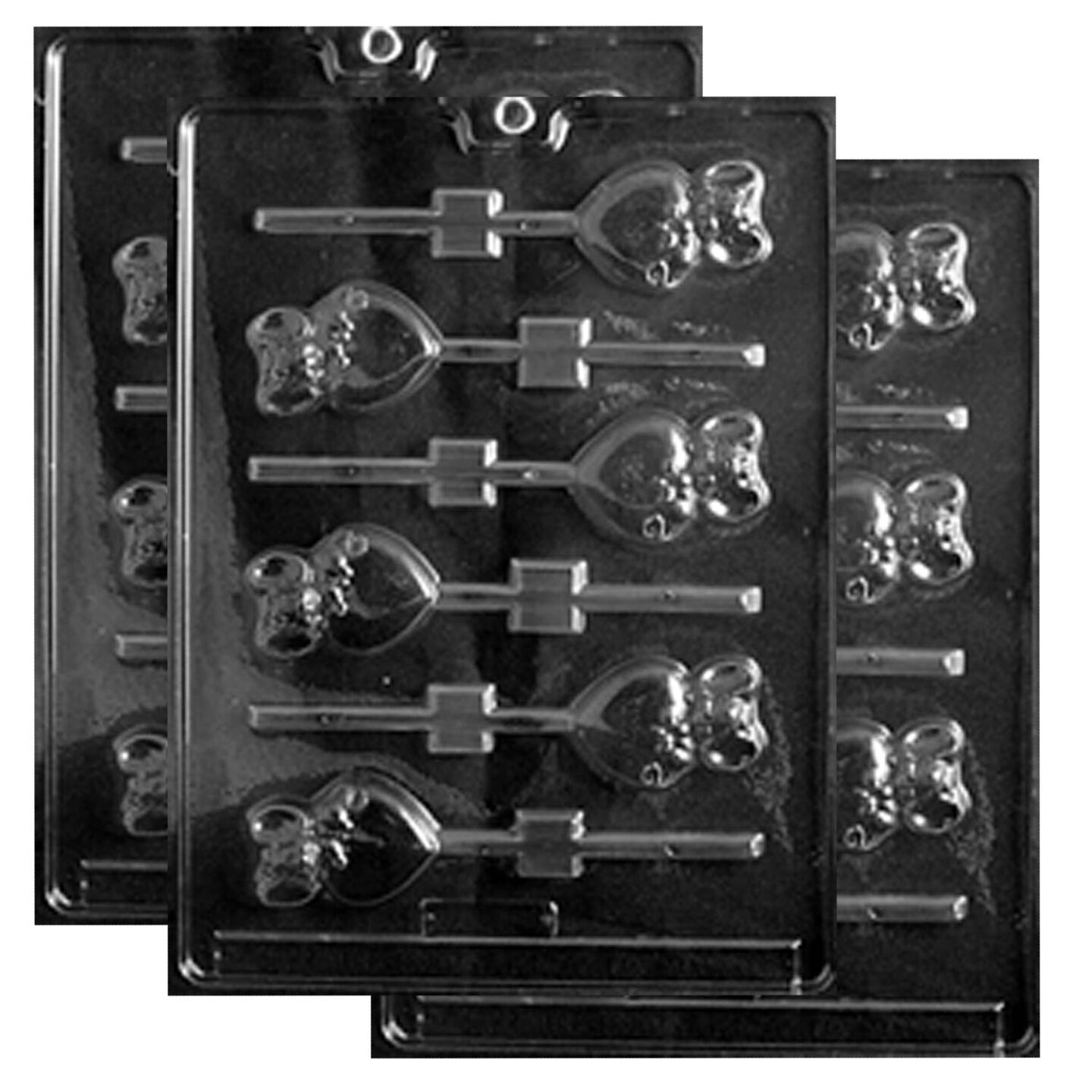 Mouse on Heart Lolly Chocolate Mold