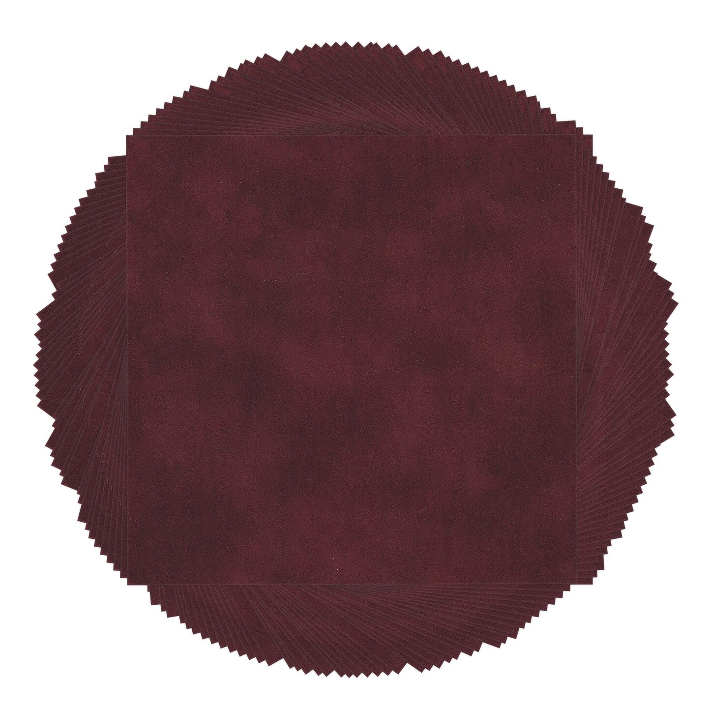 Dark Red Suede 10x10 Uncut Mat Board - Blank Sheets, No Opening