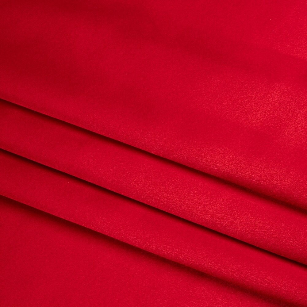 1 Yard Red Silk Crepe Back Satin Premium Smooth Soft Elegant Lustrous Fabric 44 inch Width