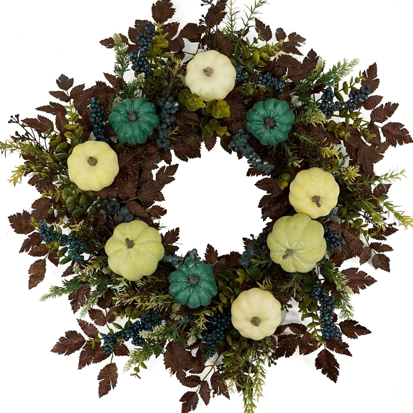24 Inch Fall Wreath with Pumpkins