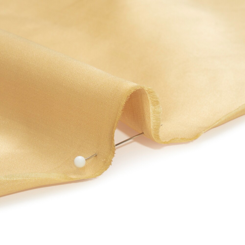 1 Yard Soft Gold Silk Duchesse Satin Fabric for Gowns Blouses Dresses 59'' Width