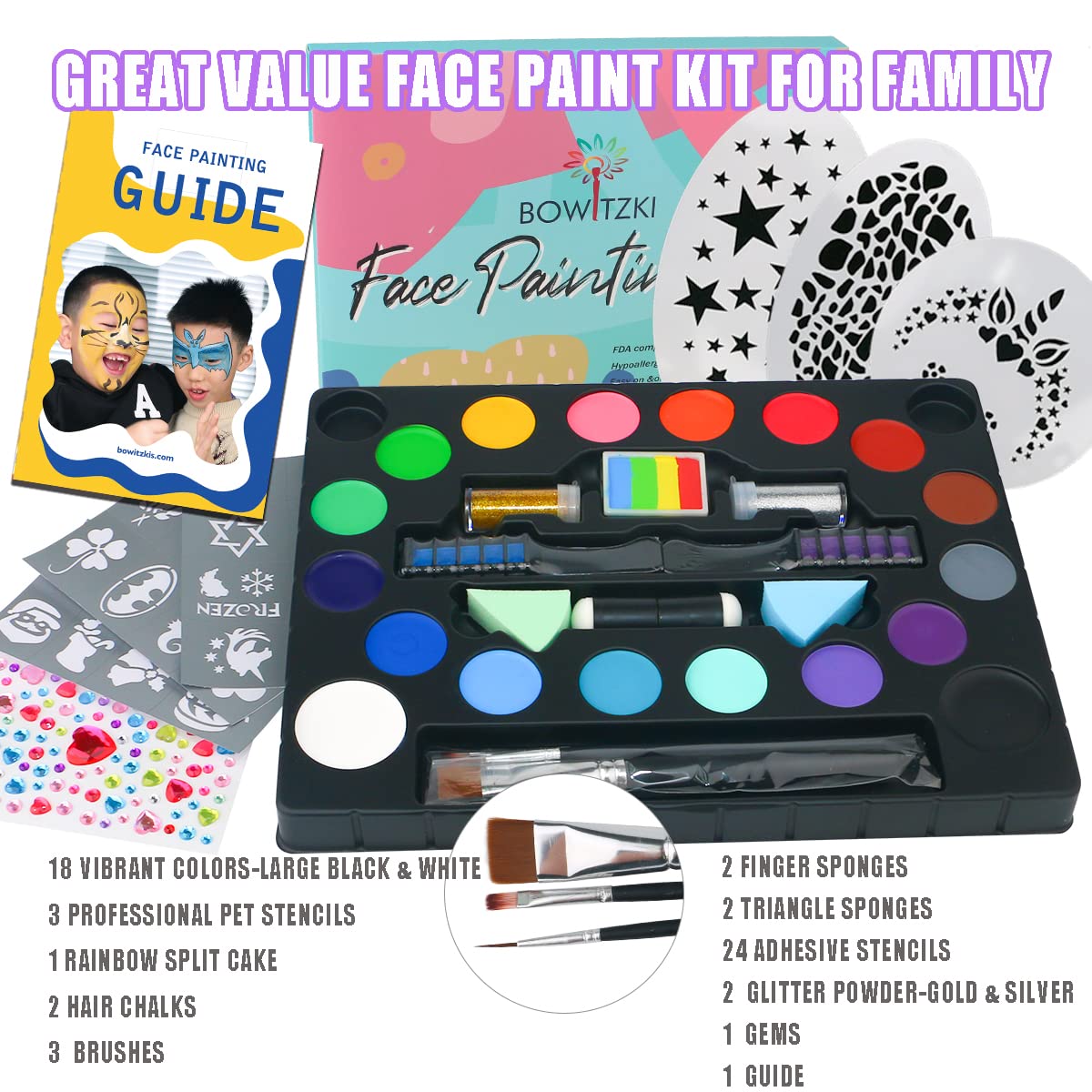 Face Paint kit(18 colors)
