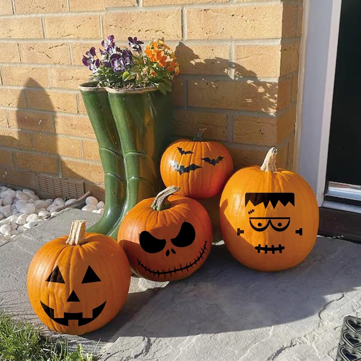 Halloween Stencils for Painting on Wood Crafts(16 Halloween Face)