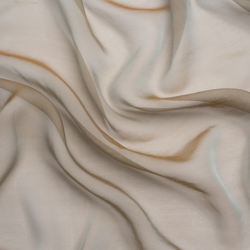1 Yard Chiffon-Like Silk Voile Taupe Iridescent 6MM Lightweight Sheer Fabric 54" Wide Adelaide Collection