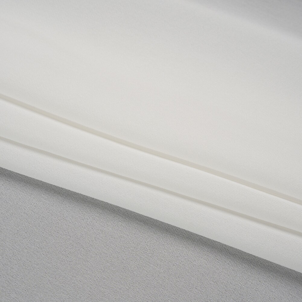 1 Yard Midnight Monochrome Pinstripe Crinkled Silk Georgette Fabric for Elegant Gowns 44 Inch Width