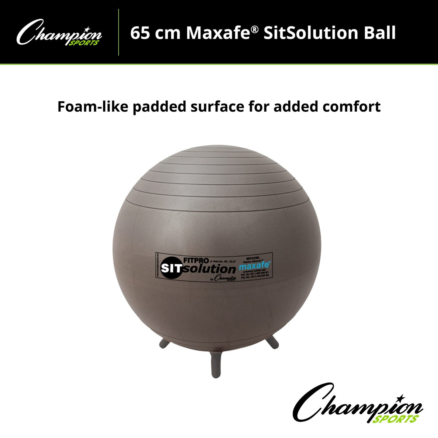 MAXAFE&#xAE; Sitsolution 65cm Ball with Stability Legs