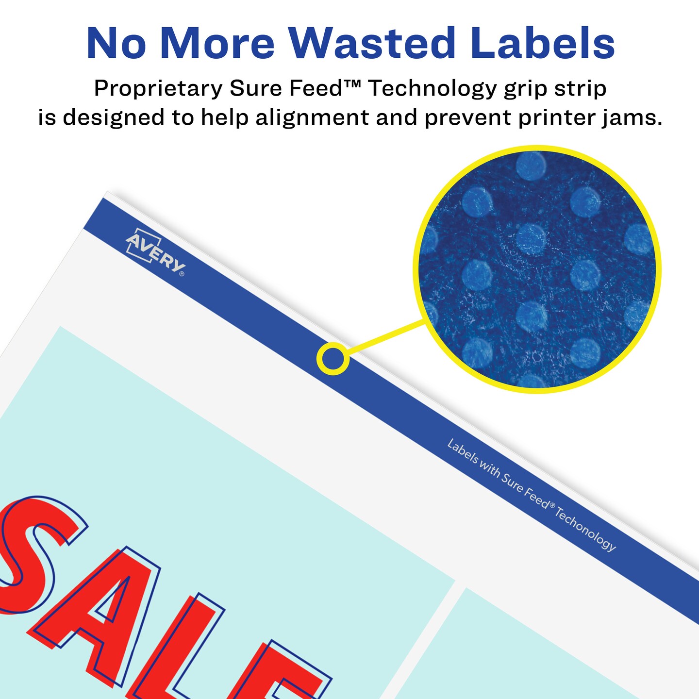 Avery Durable Waterproof Square Labels with Sure Feed, 4" x 4"