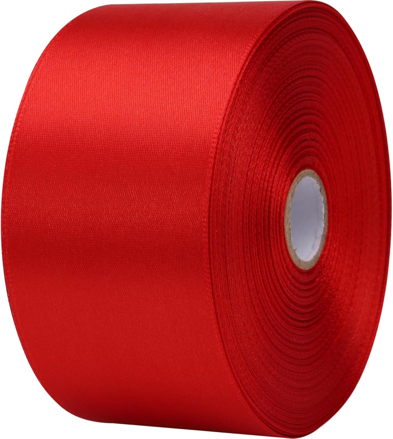2 inch x 50 Yards Red Single Face Satin Ribbon Solid Fabric Ribbon