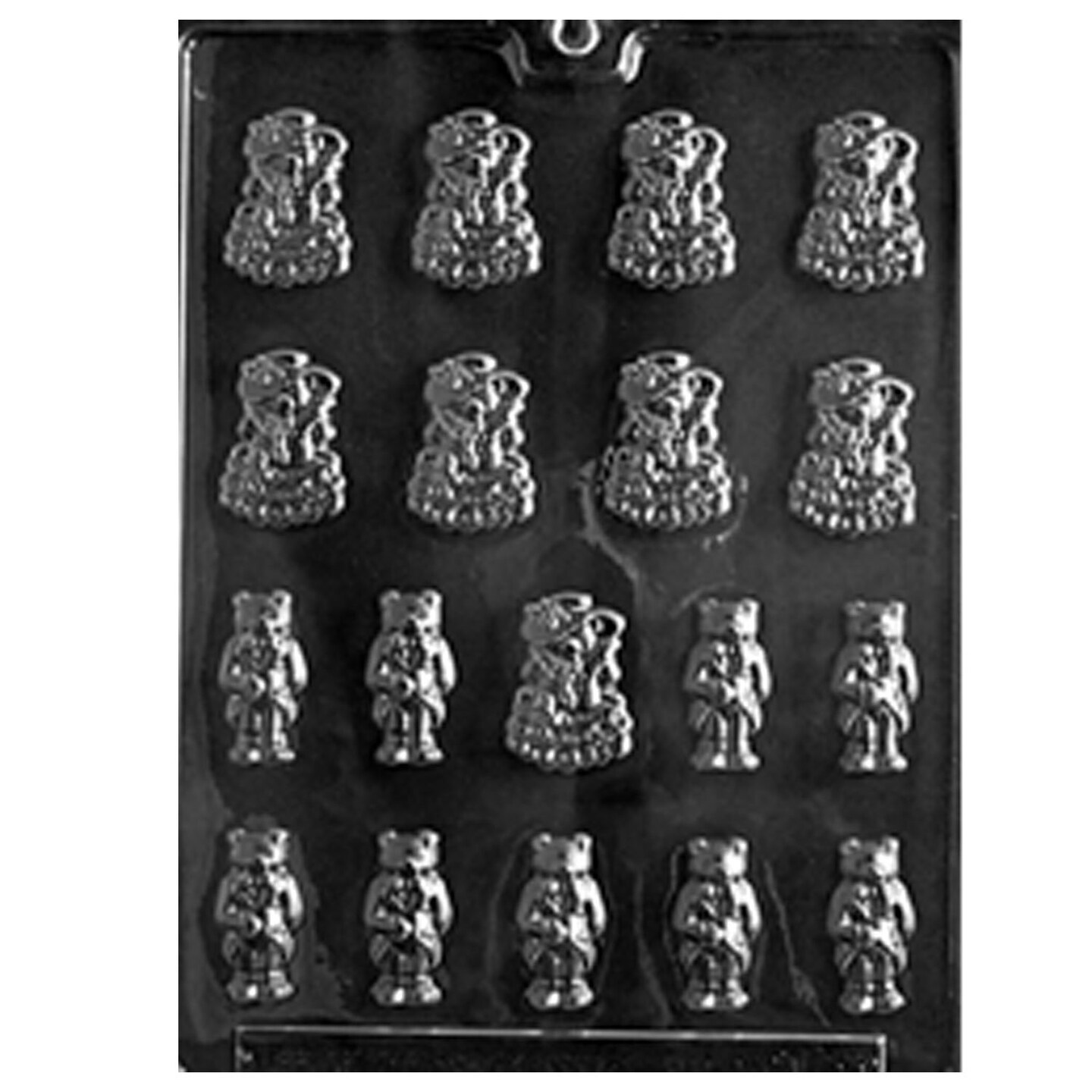 Bride &#x26; Groom Bears Chocolate Mold Perfect Wedding Treats for Bear Lovers