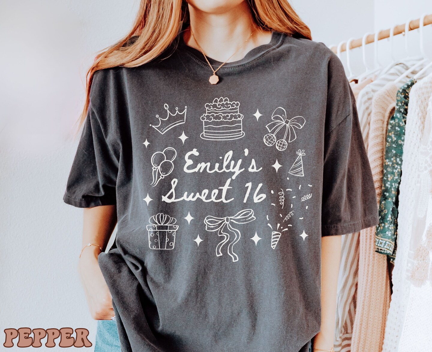 Custom 16th Birthday shirt For Her, Personalized name 16th Birthday Girl Gift, Sweet 16 Gifts For Daughter, Cute 2009 gift, Sixteen Shirts product 4