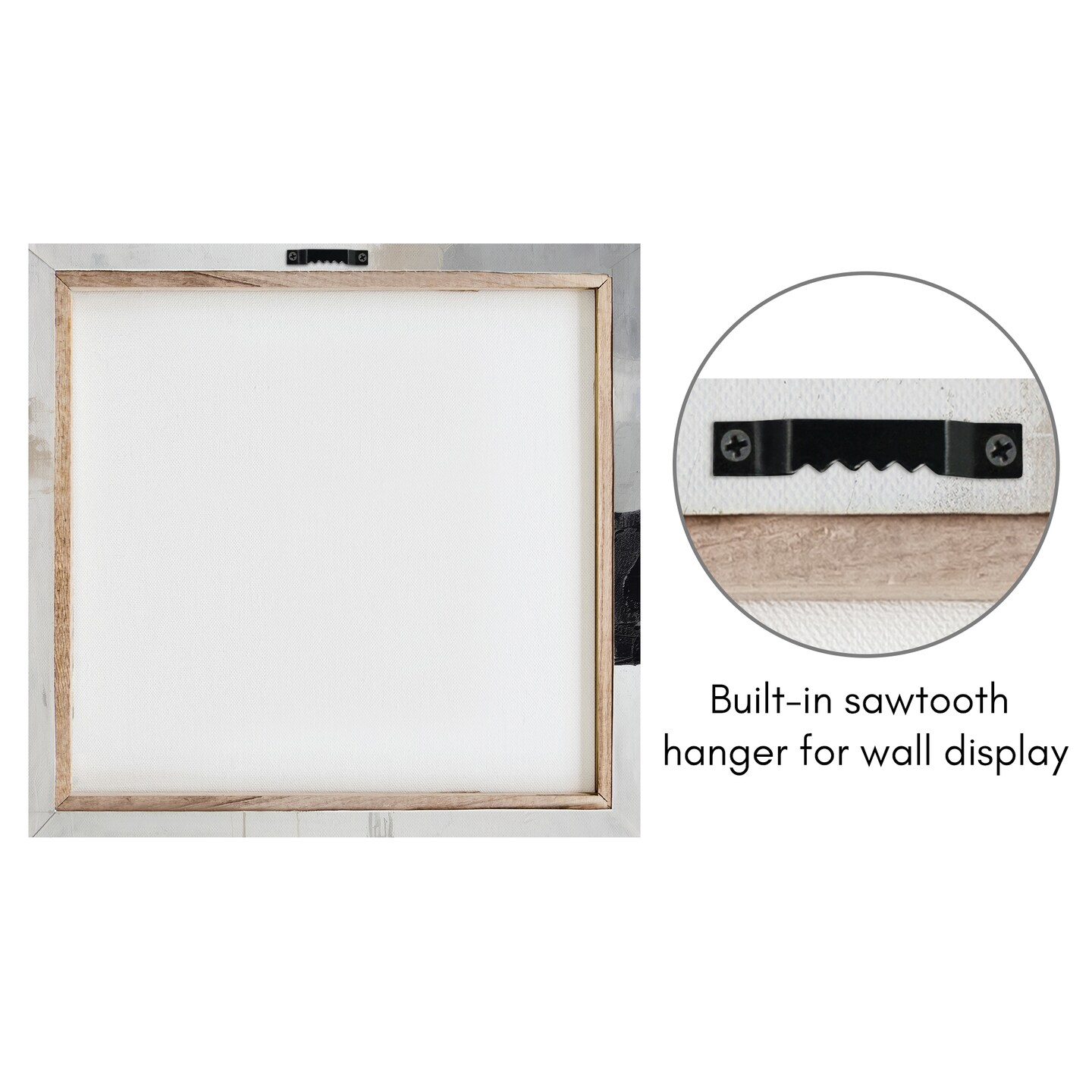 Americanflat Canvas Wall Art with Hand-Painted Accents - Gallery Wrap - Abstract Wall Art - Black, White, Grey, Beige and Cream