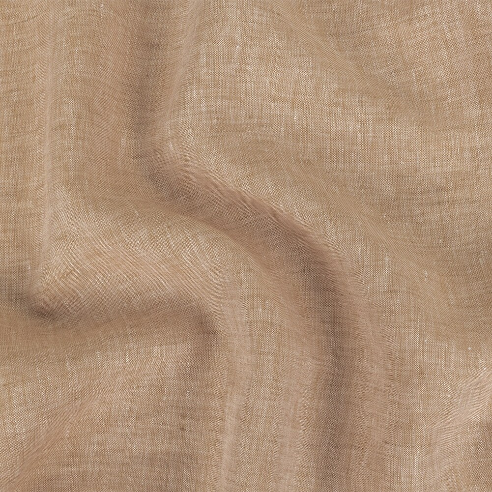 1 Yard Lightweight Linen Chambray - Heathered Warm Sand - Minerva Collection