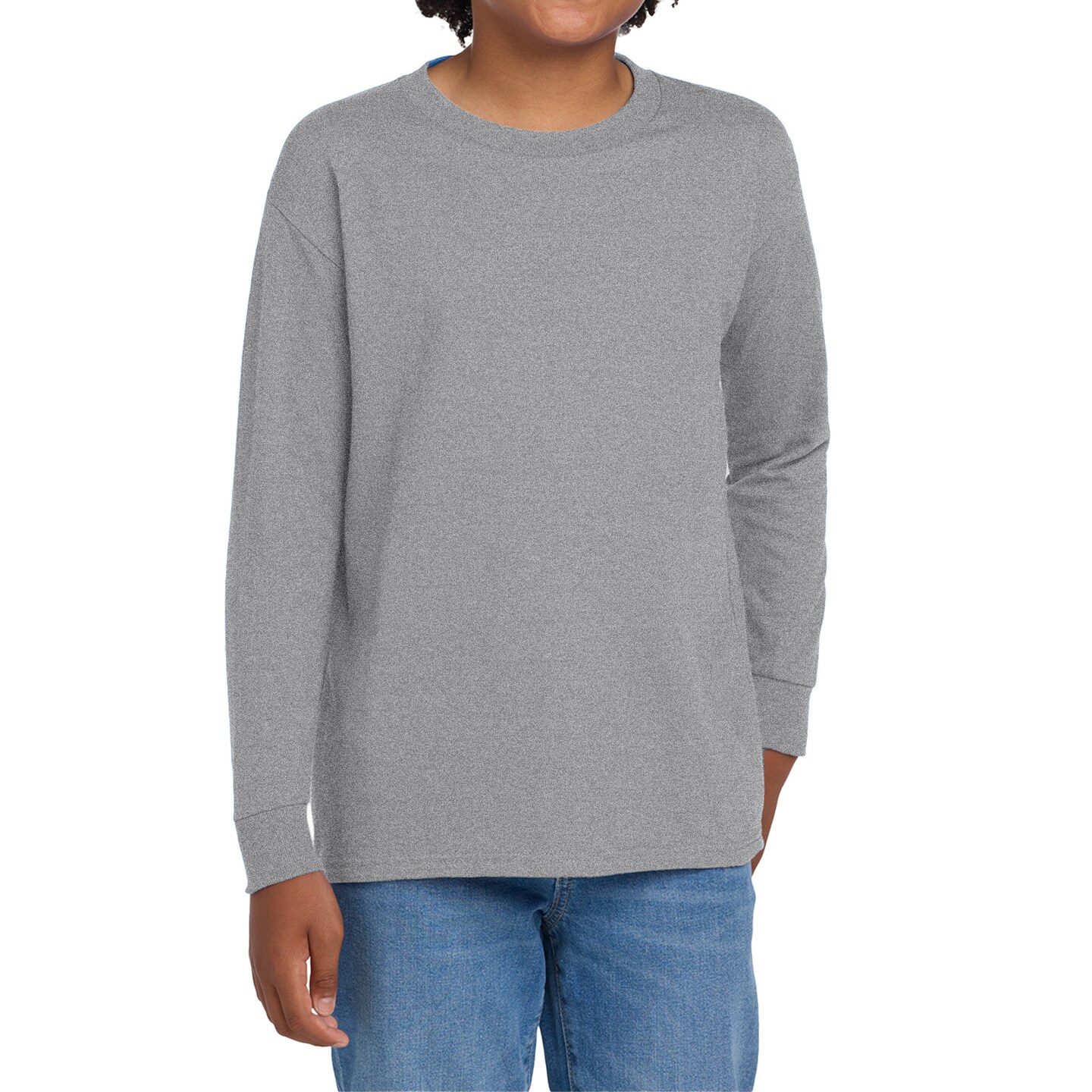 Gildan Youth Heavy Cotton Long Sleeve T-Shirt for DIY, Painting & Screen Printing