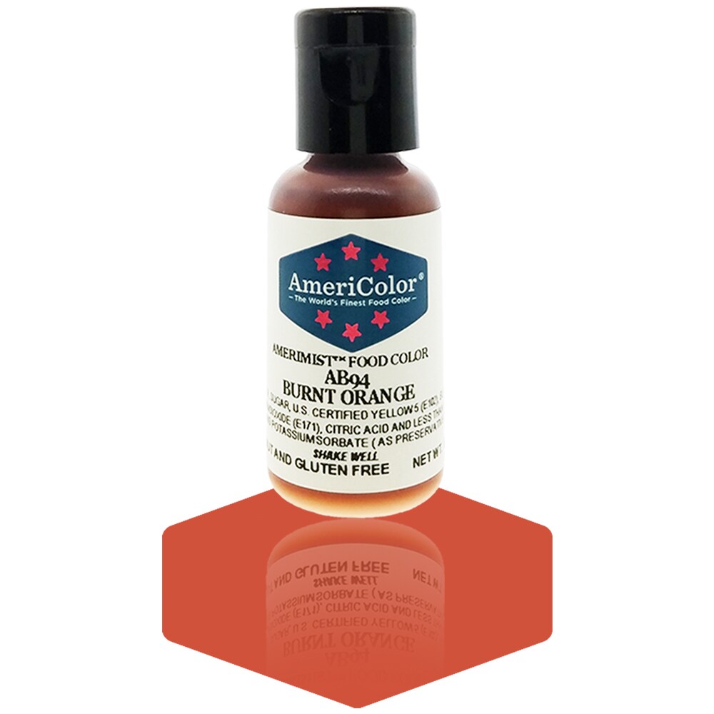 AmeriColor, Burnt Orange, .65 Ounce, AmeriMist Airbrush Food Coloring