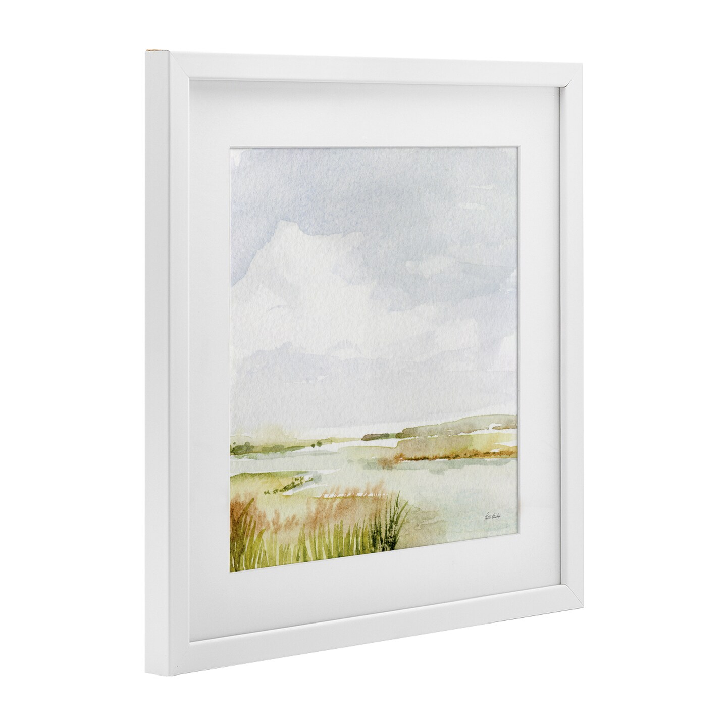Stupell Industries Delicate Marsh Painting Framed Print Under Glass, design by Patti Bishop