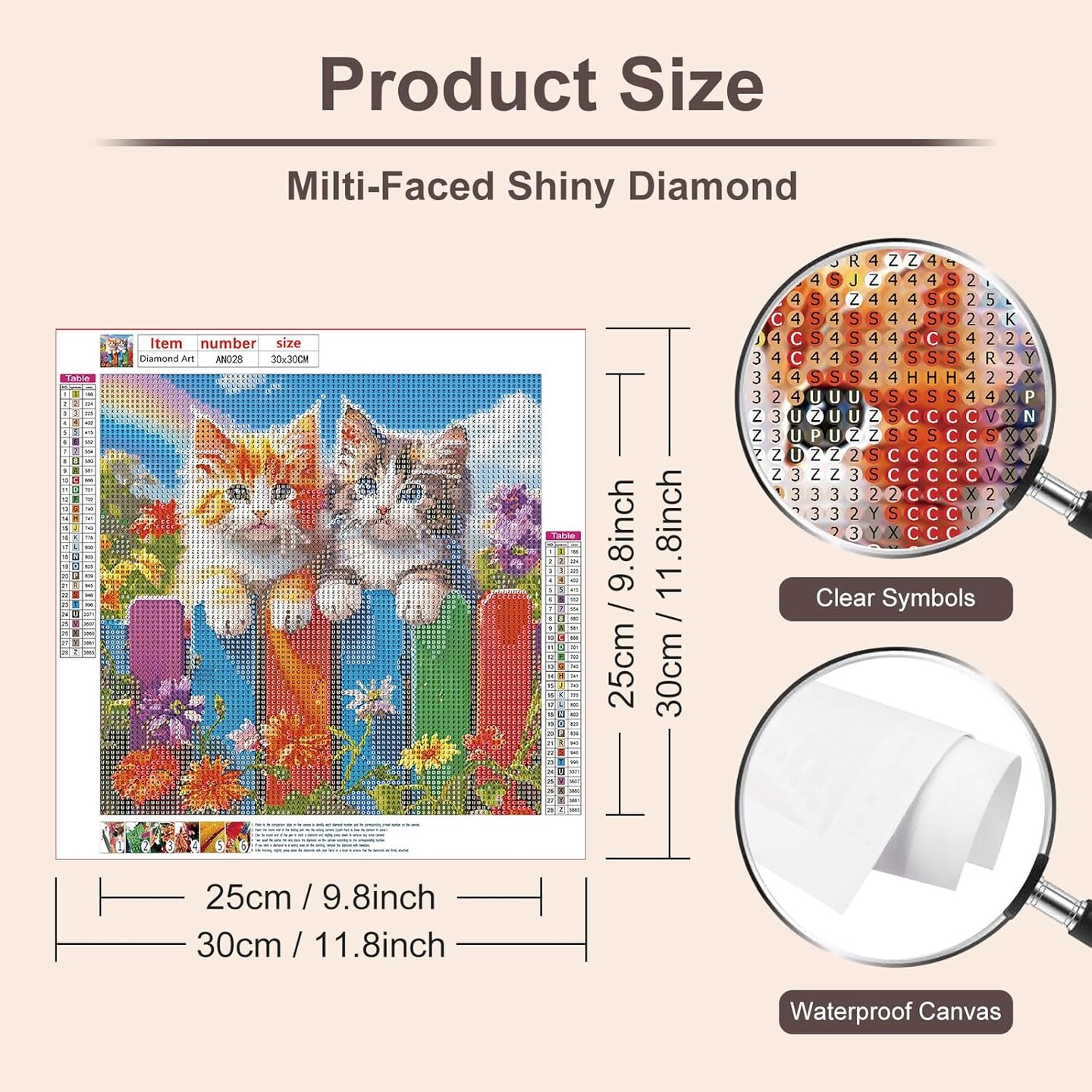 Cat 5D Diamond Painting Kit for Adults – Full Drill DIY Art, Beginner-Friendly 12x12 Inch Wall Décor & Gift