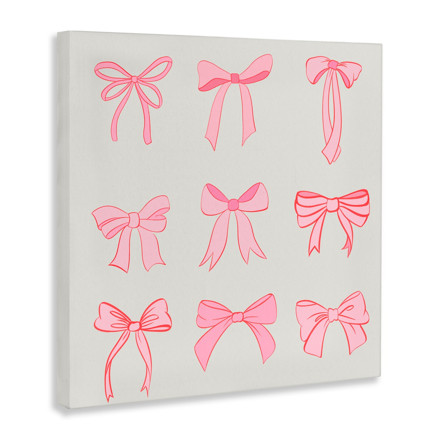 Stupell Industries Pink Coquette Ribbons Canvas, design by Emily Navas