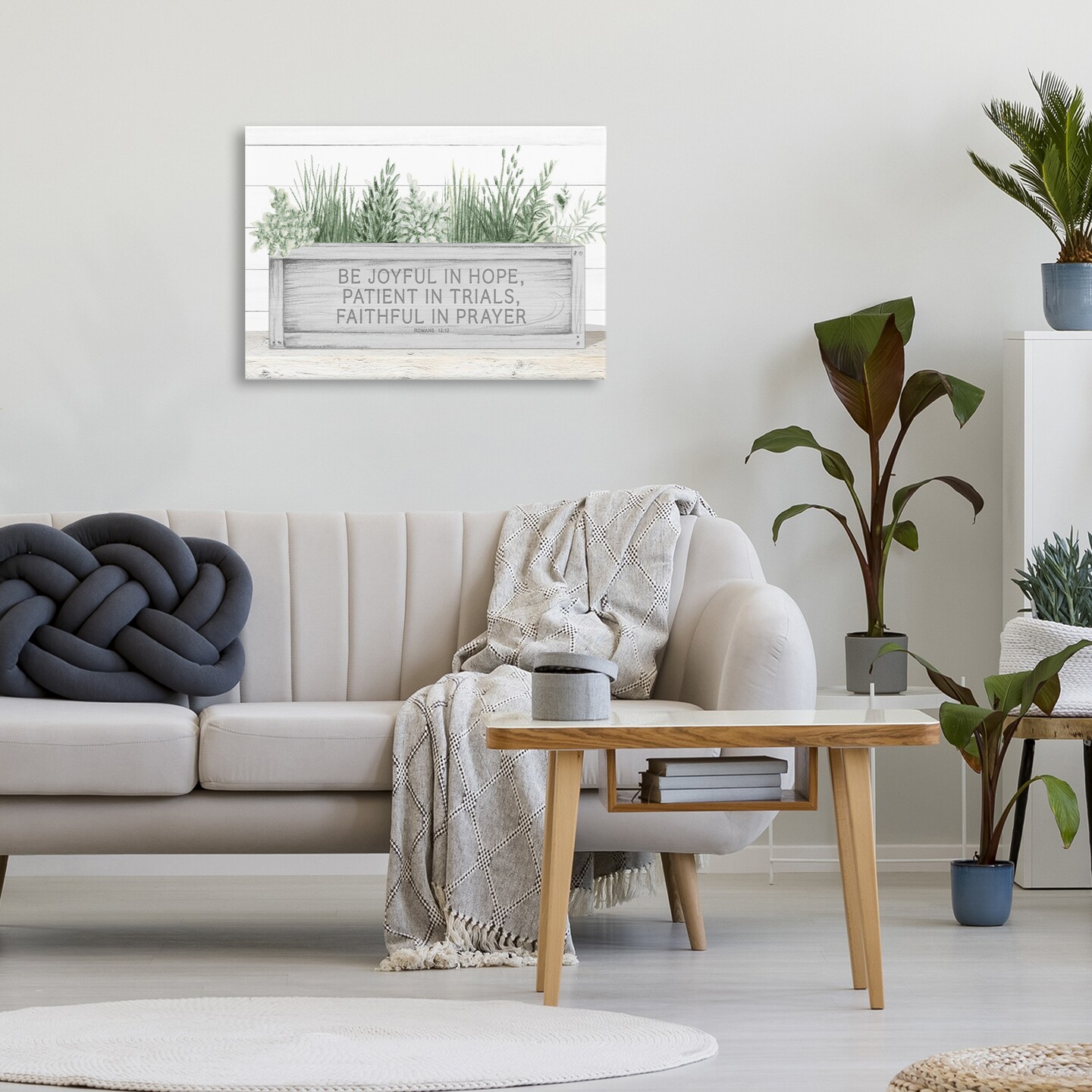 Stupell Industries Be Joyful Flower Box Canvas, design by Janice Gaynor