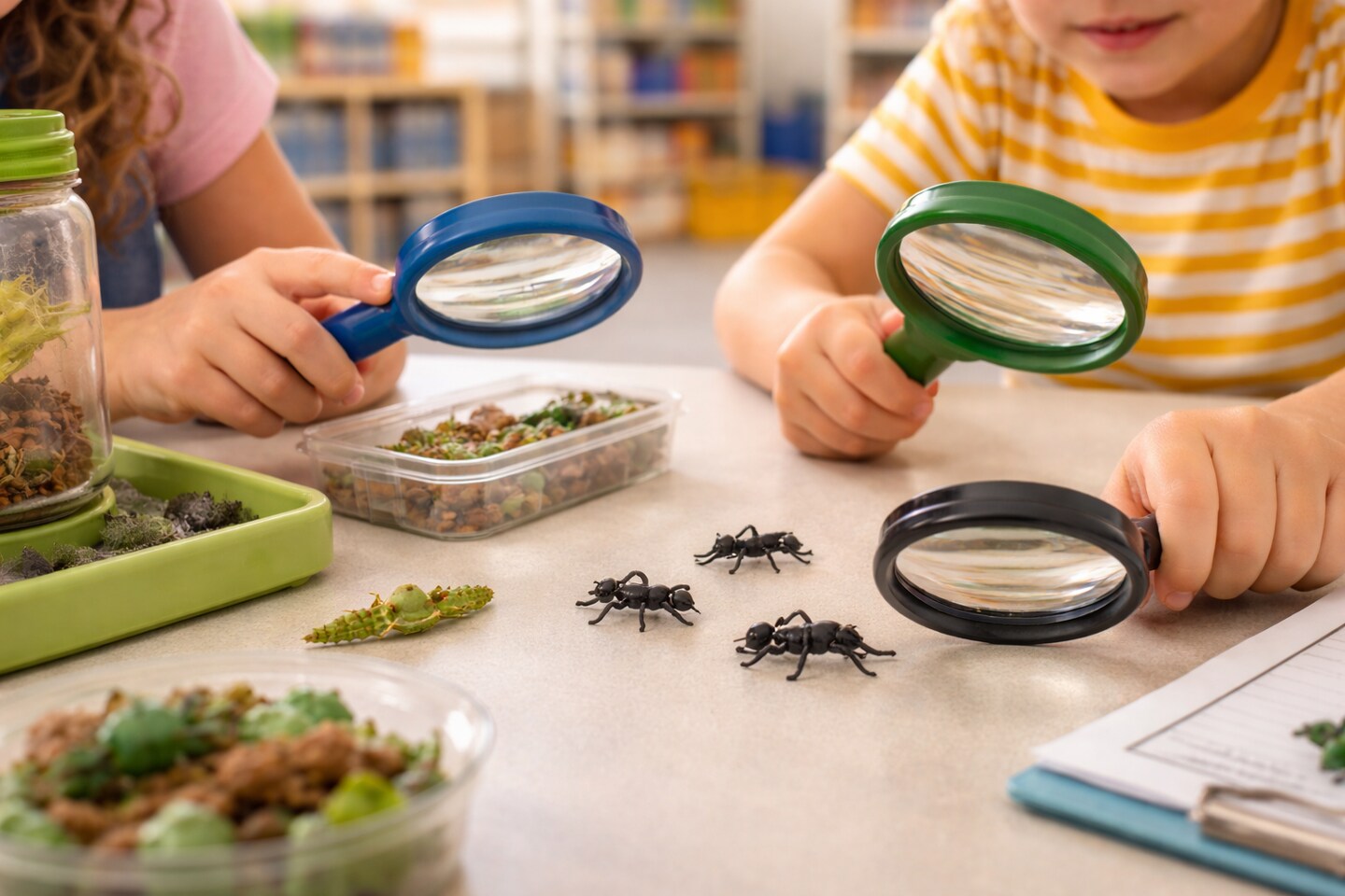 Mini Plastic Ants 1.5" – 72 Pack Black Toy Insects for Classroom, Halloween & Party Decorations