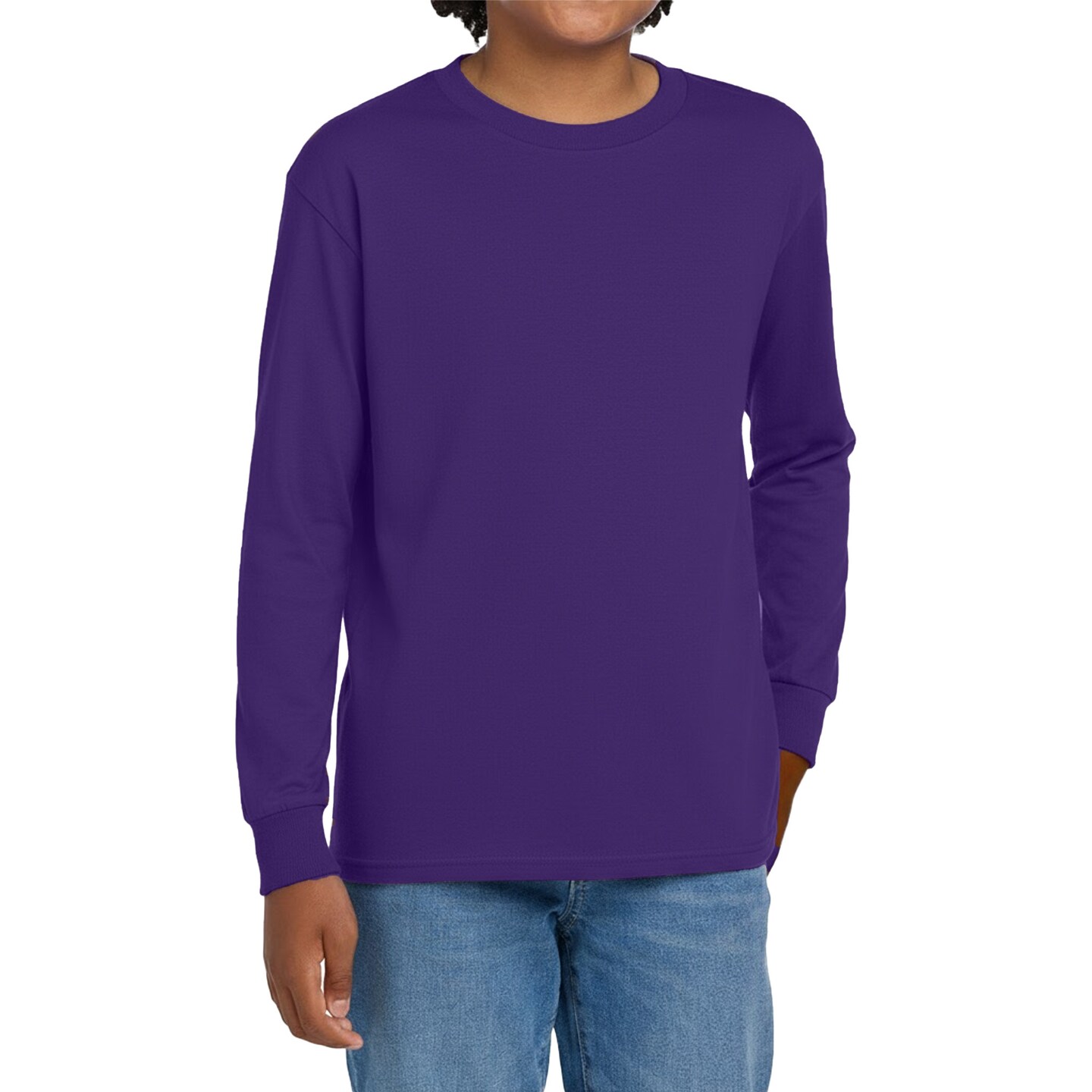 Gildan Youth Heavy Cotton Long Sleeve T-Shirt for DIY, Painting & Screen Printing