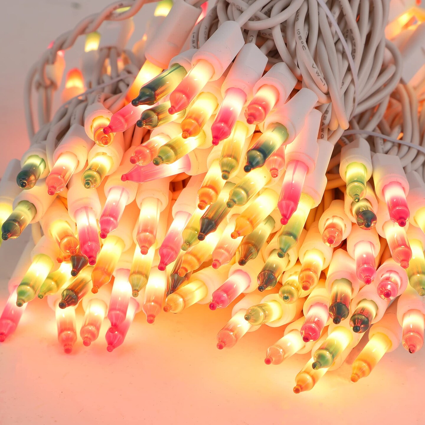 3 Sets Easter String Lights, 150 Count 30 FT Each White Wire Mini Pastel Fairy Lights, 120V UL Certified Connectable Xmas Lights for Garden Patio Holiday Party Outdoor Decoration, Multicolor