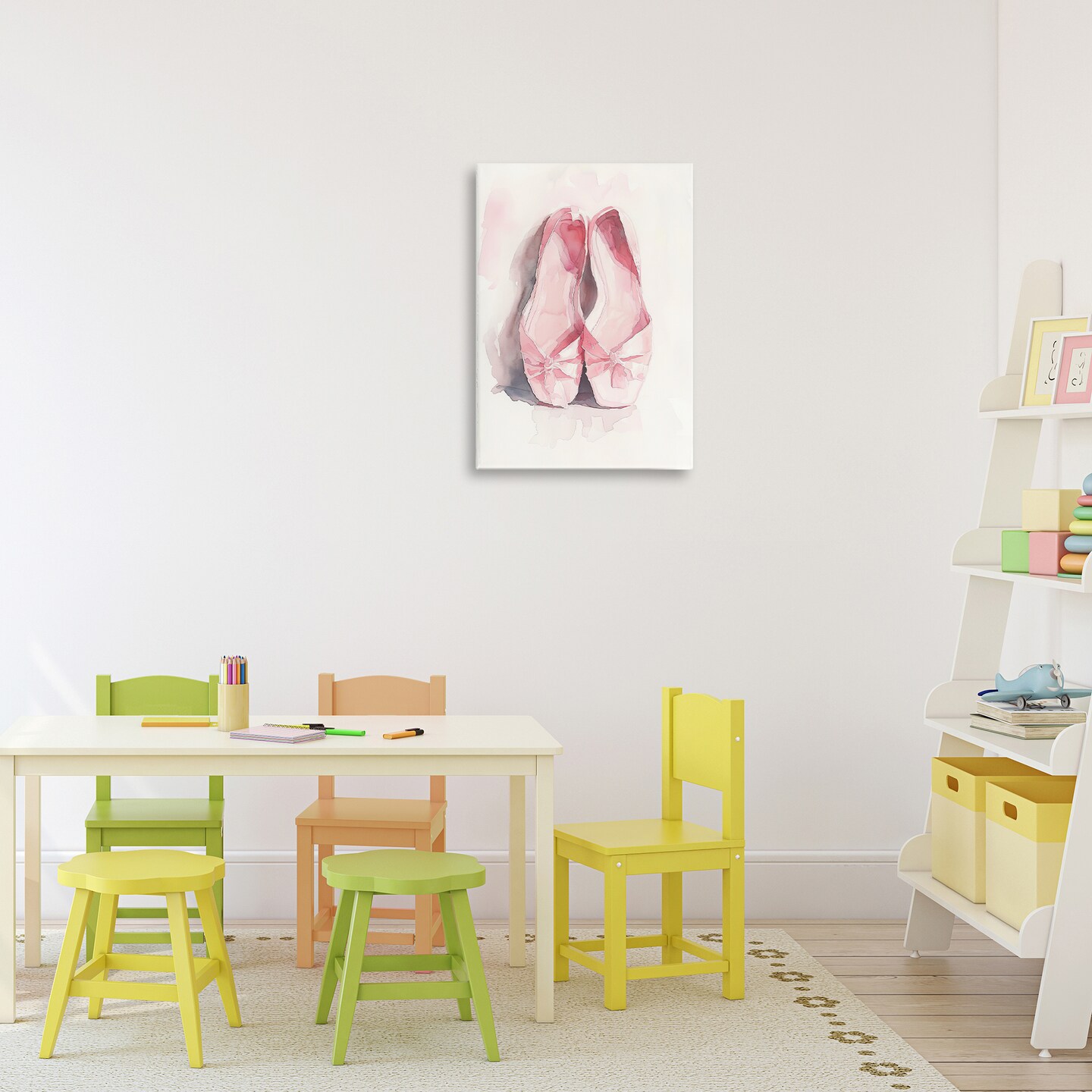 Stupell Industries Soft Blush Ballet Slippers Canvas, design by Ray Powers