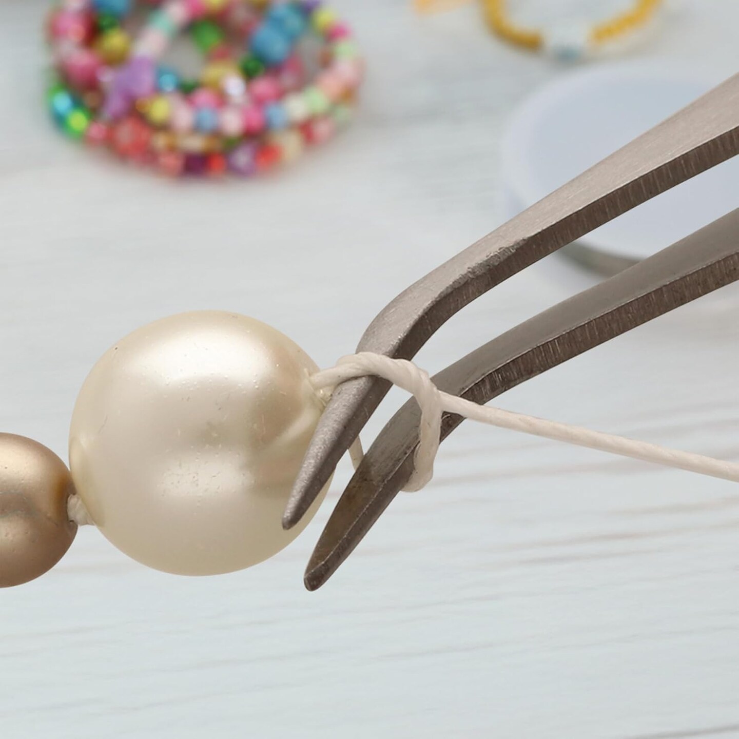 The Beadsmith Angled Precision Tweezer – Multipurpose Stainless Steel Tool w/Curved Tip & Cushion Grip, 6 Inches