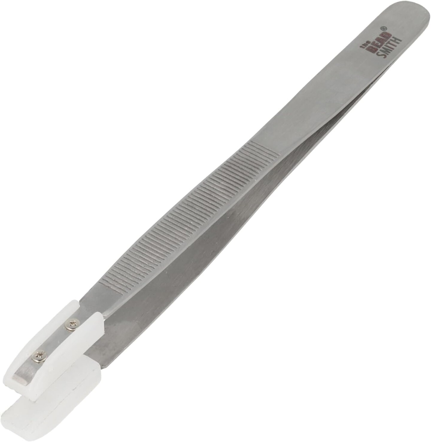 The Beadsmith Nylon Jaw Tweezers – 5.5” Craft Tool for Wire Straightening w/ 0.85” Non-Marring Soft Nylon Tips, Made of Stainless Steel