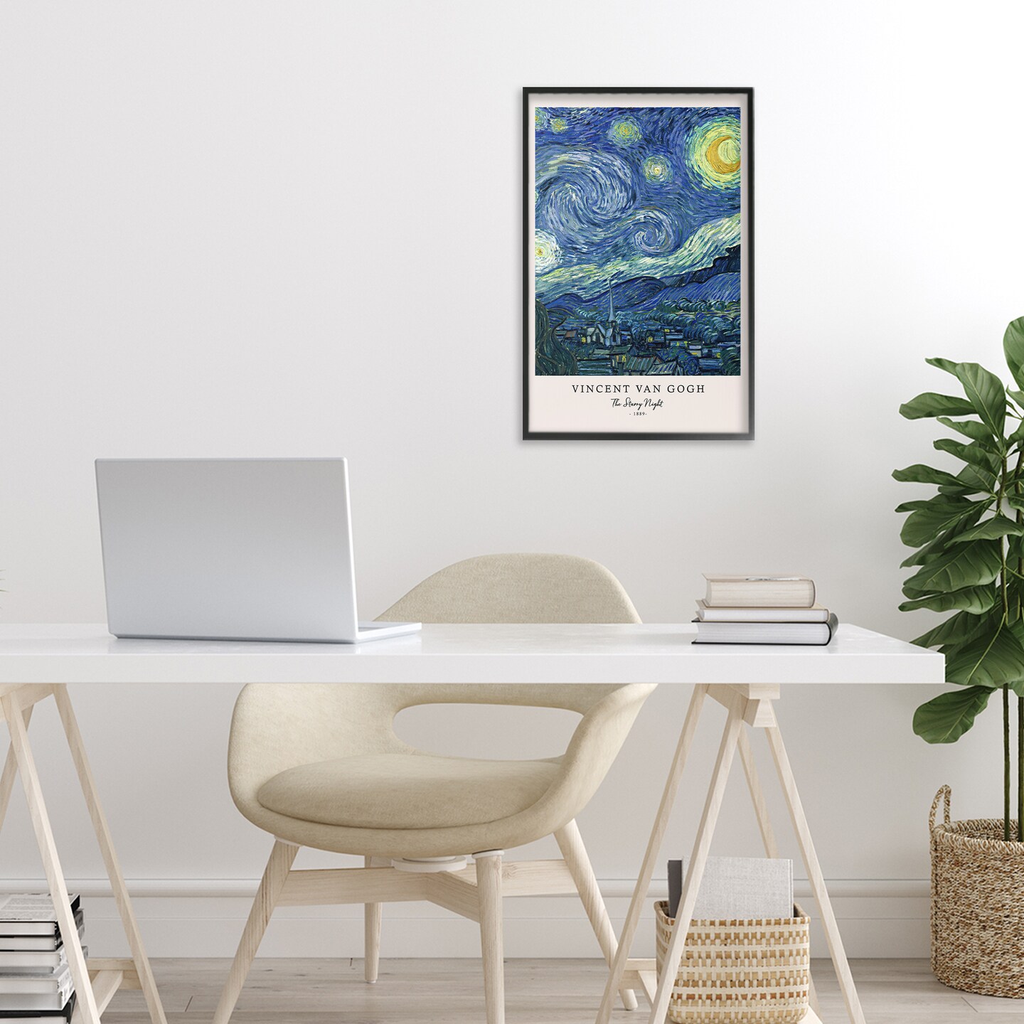 Stupell Industries Classic Starry Night Van Gogh Framed Giclee, design by Vintage Hustle