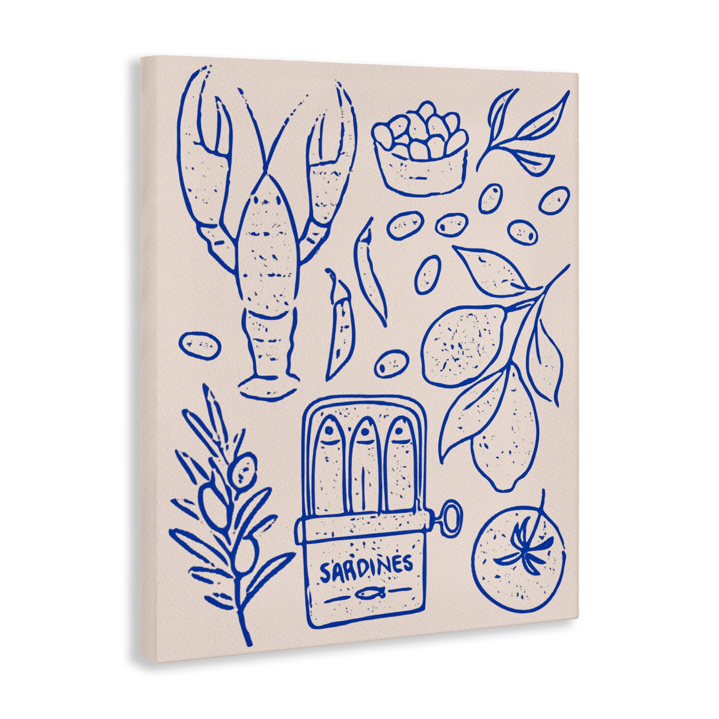Stupell Industries Seafood & Herbs Simplicity Canvas, design by Camila Juncos