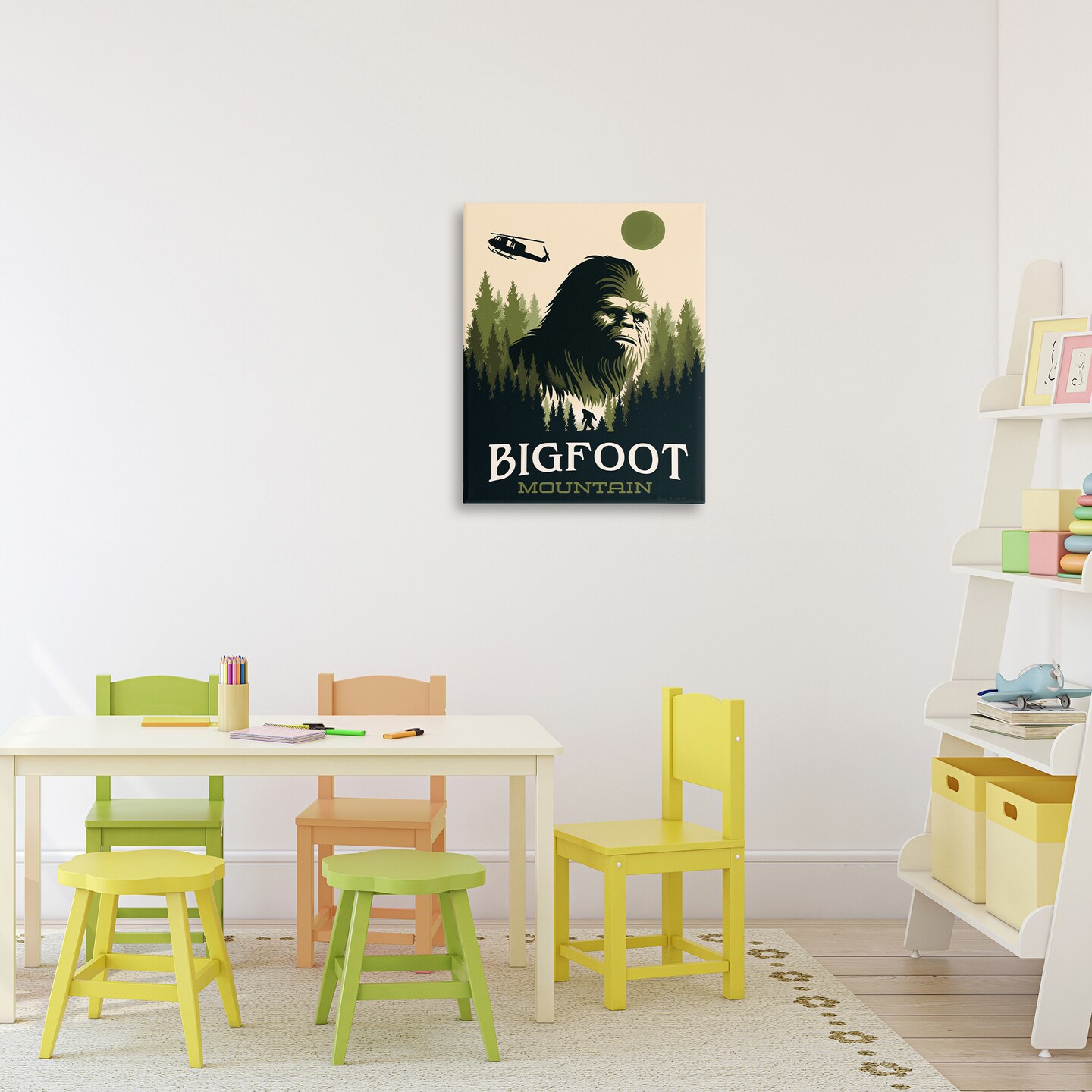 Stupell Industries Bigfoot Mountain Forest Canvas, design by Omar Escalante