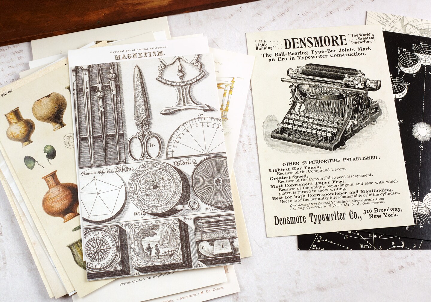 Collector's Cabinet Postcard Set: Pack of 30 Retro Style Science, Drawings, Advertisements Postcards