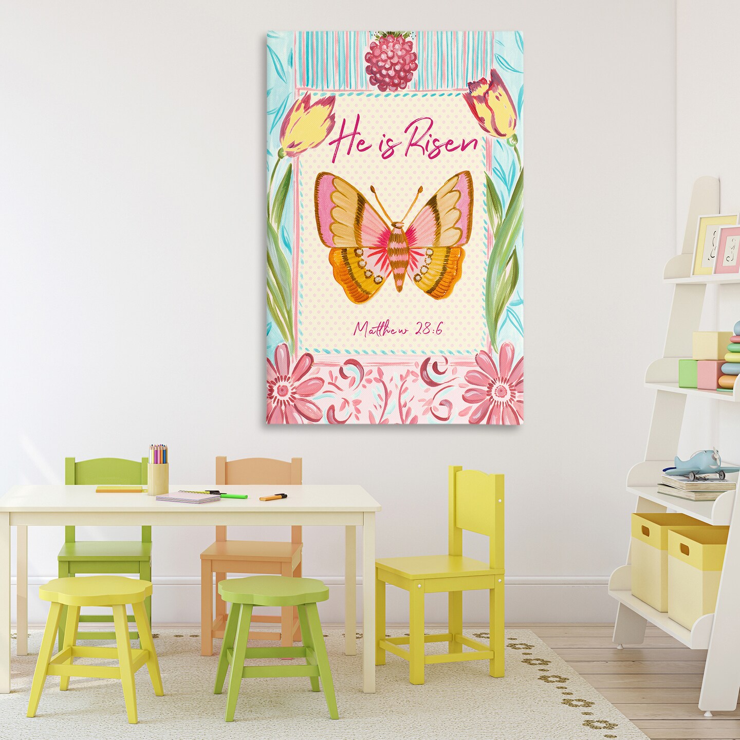 Stupell Industries He Is Risen with Butterfly Canvas, design by Ani Del Sol