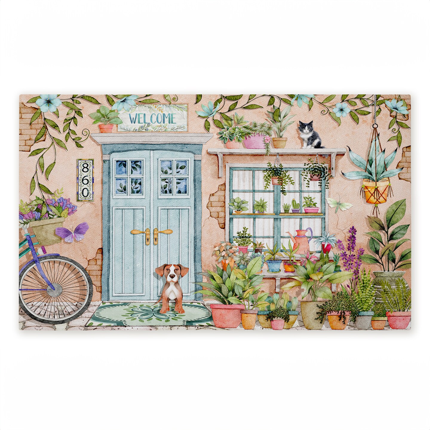 Stupell Industries Cant Live Without Dogs Ergonomic Non Slip Door Mat Recycled Cushioned, 18"x30"