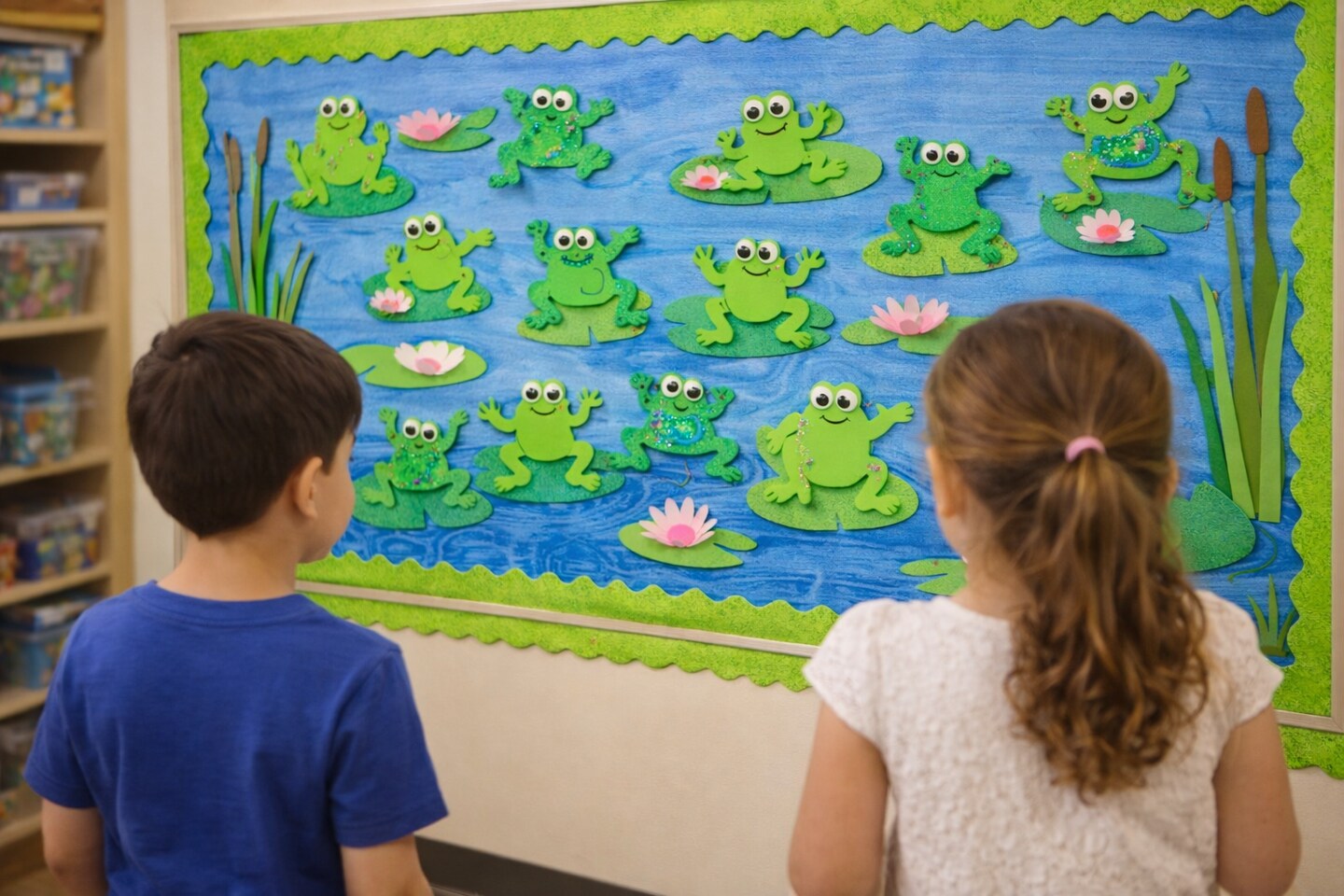 Frog Foam Shapes 40 Pack – Green Frog Craft Cutouts for Classroom, Spring, Pond Theme & Kids DIY Projects
