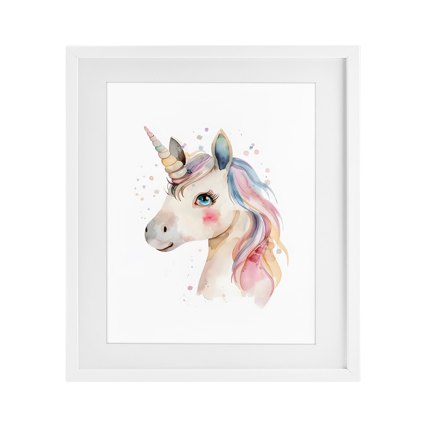 Stupell Industries Dreamy Pastel Unicorn Framed Print Under Glass, design by LSR Design Studio