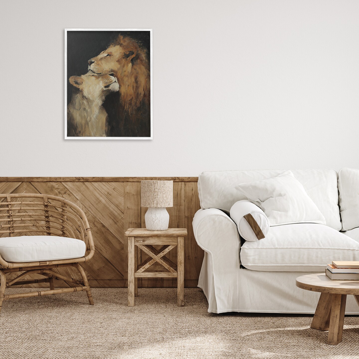 Stupell Industries Regal Pair of Lions Framed Giclee, design by Svetlana Aleynikova