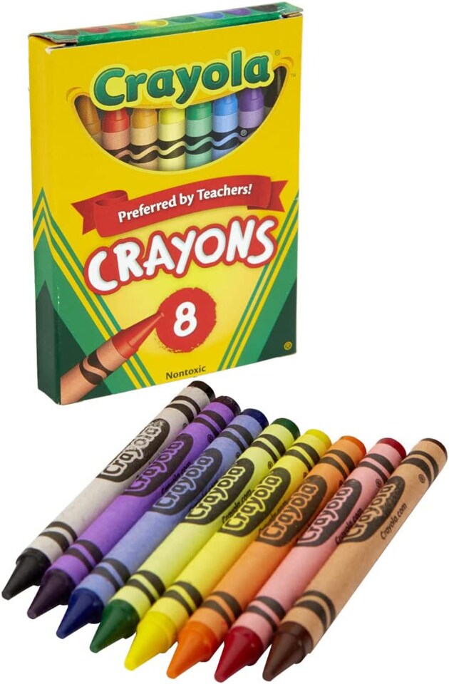 Crayola Regular Size Crayons – Assorted Colors (8, 24, 64, 96 Count Options)