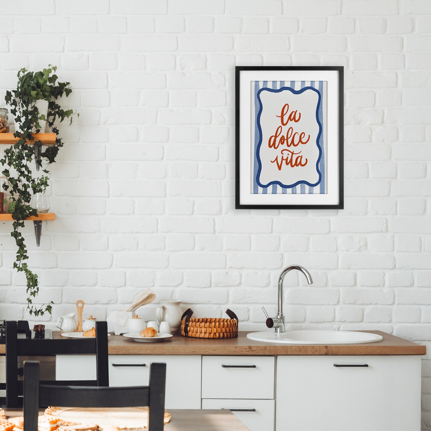 Stupell Industries Italian Kitchen Typography Framed Print Under Glass, design by Amanda Houston