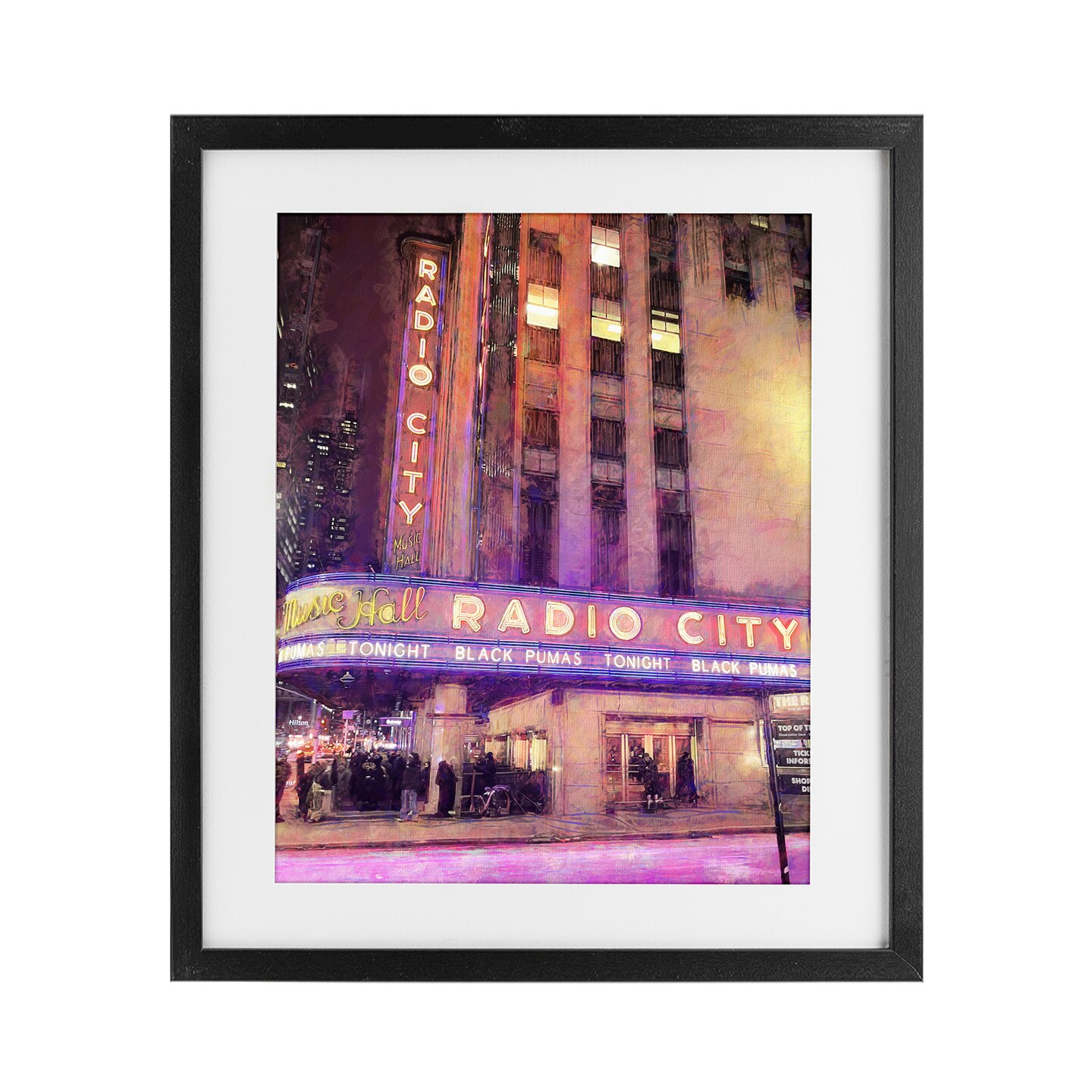 Stupell Industries Radio City Music Hall Framed Print Under Glass, design by Grotto Studios